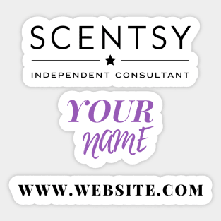 scentsy independent consultant gift ideas with custom name and website Sticker